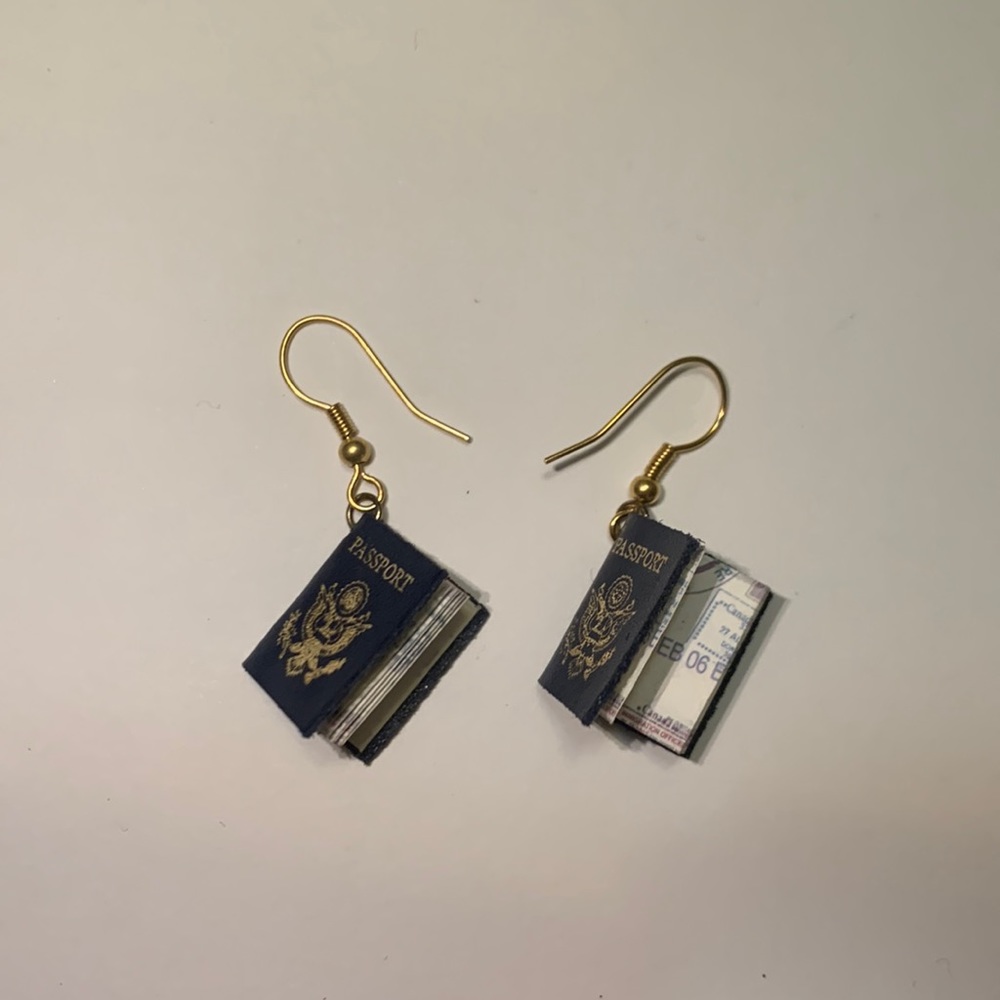 Passport Earrings - Picture 1 of 3